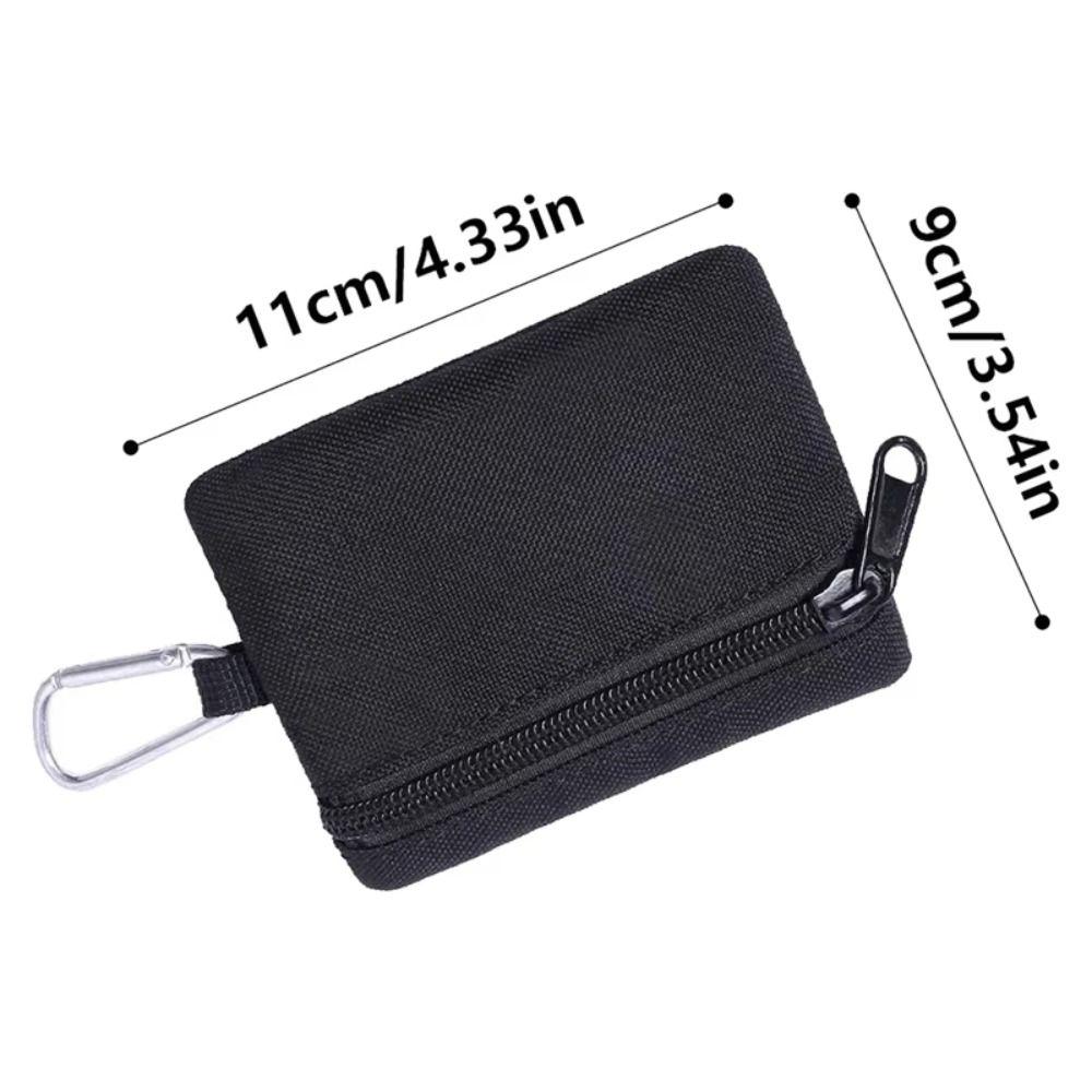 Casual Mini Coin Purse Waterproof with Nylon Lanyard Wallet Oxford Cloth Zipper Card Holder