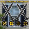 Vinyl Shutter Screws Black Vinyl Blind Fasteners Vinyl Shutter Fasteners Set with Uv Resistant Spikes Window Panel Pins