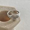 Korean Retro Flower Cuff Finger Rings For Women Girl Fashion New Jewelry Bosom Friend Gift Party Anillos Mujer