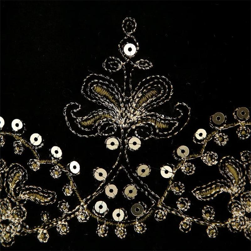 Dámská vesta sametová se sequinovou výšivkou v evropském a americkém stylu podzim/zima 2022