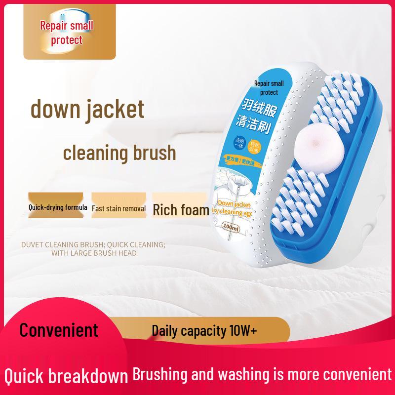 **Portable Dry Cleaning Brush for Down & Cotton-Padded Jackets - Multifunctional Waterless Oil Removal & Decontamination**