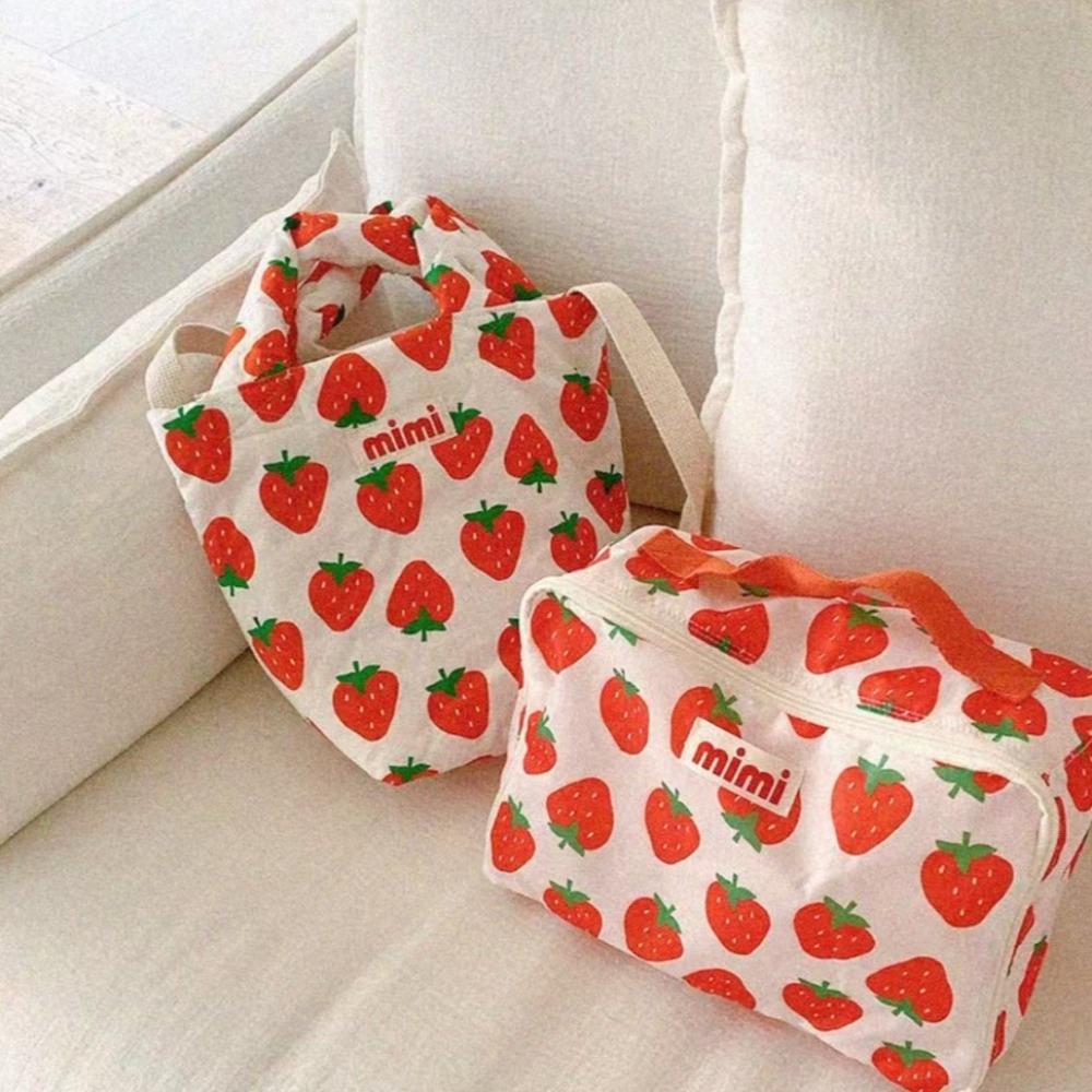 Portable Storage Bag with Zipper Handheld Bag Korean Tote Bag  Storage Organizer