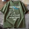 Funny Math Clock Print T Shirts Top Birthday Gifts Oneck T Shirt for Unisex Short Sleeve Tshirt Male Tops Humorous Math TShirts
