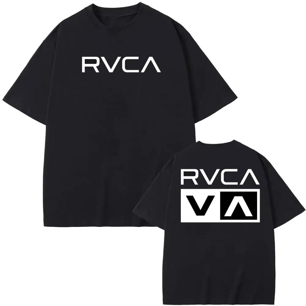 RVCA T Shirt Black Tee Summer Cotton Tshirt Summer Short Sleeve Fashion Men Women Design Brand Tshirt Top Streetwear Clothes