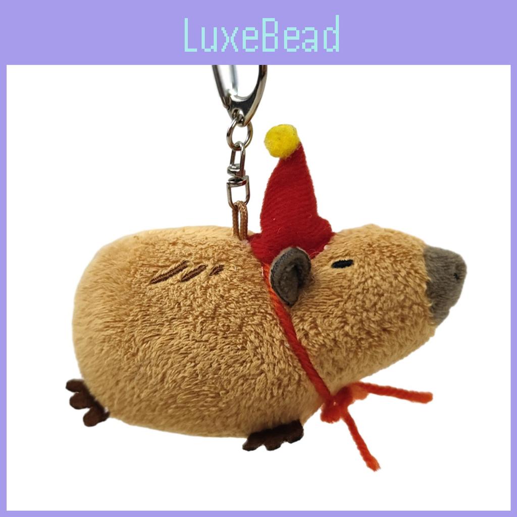 Capybara Plush Pendant Toy Cross-border Stock Squeaky Guinea Pig Keychain Hanging Ornament Stuffed Animal