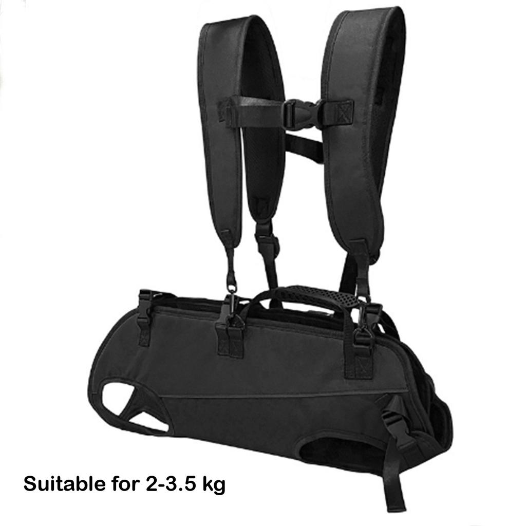 Dog outdoor backpack, double-shoulder and hand-held pet traction backpack, portable with crossbody strap, pet supplies
