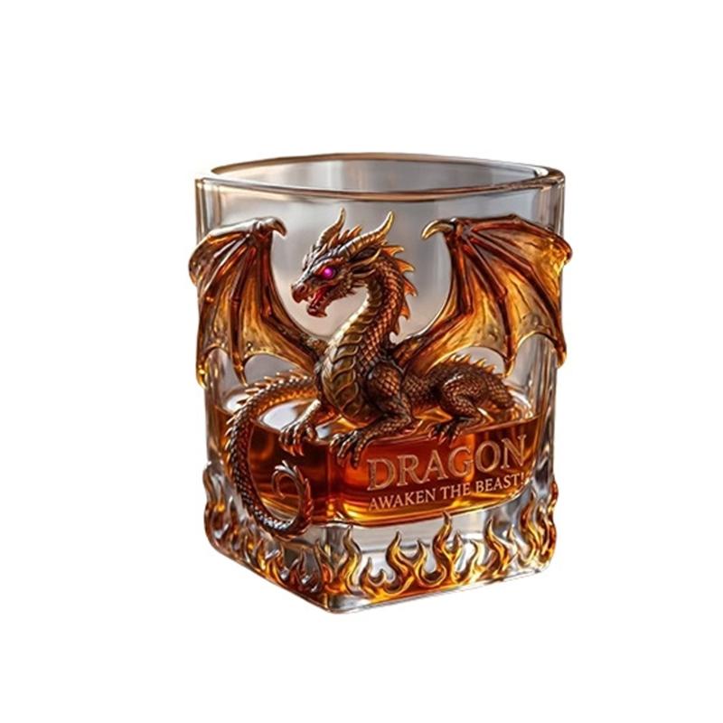 Clear Drink Glass for Shelf Display and Desk Styling, Decorative Sipping Piece for Evening Beverage Service and Display