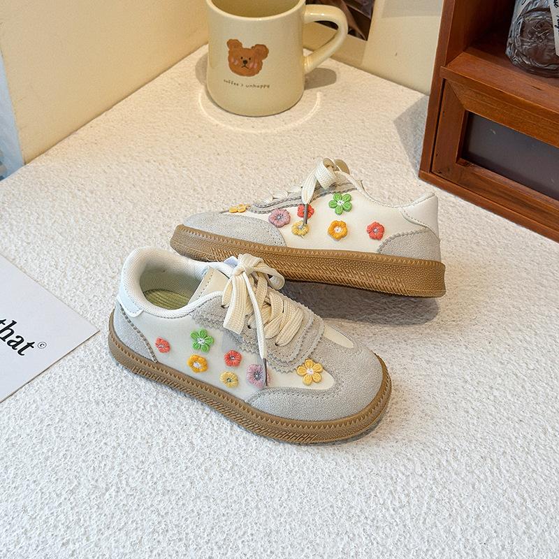 Girls' sneakers, stylish floral-patterned shoes for children2026New autumn collection: comfortable and stylish casual shoes for girls, featuring a