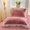 Winter Milk Velvet Pillowcase Thickened Pair Set 48x74 Lace Solid Color Women's Pillowcase