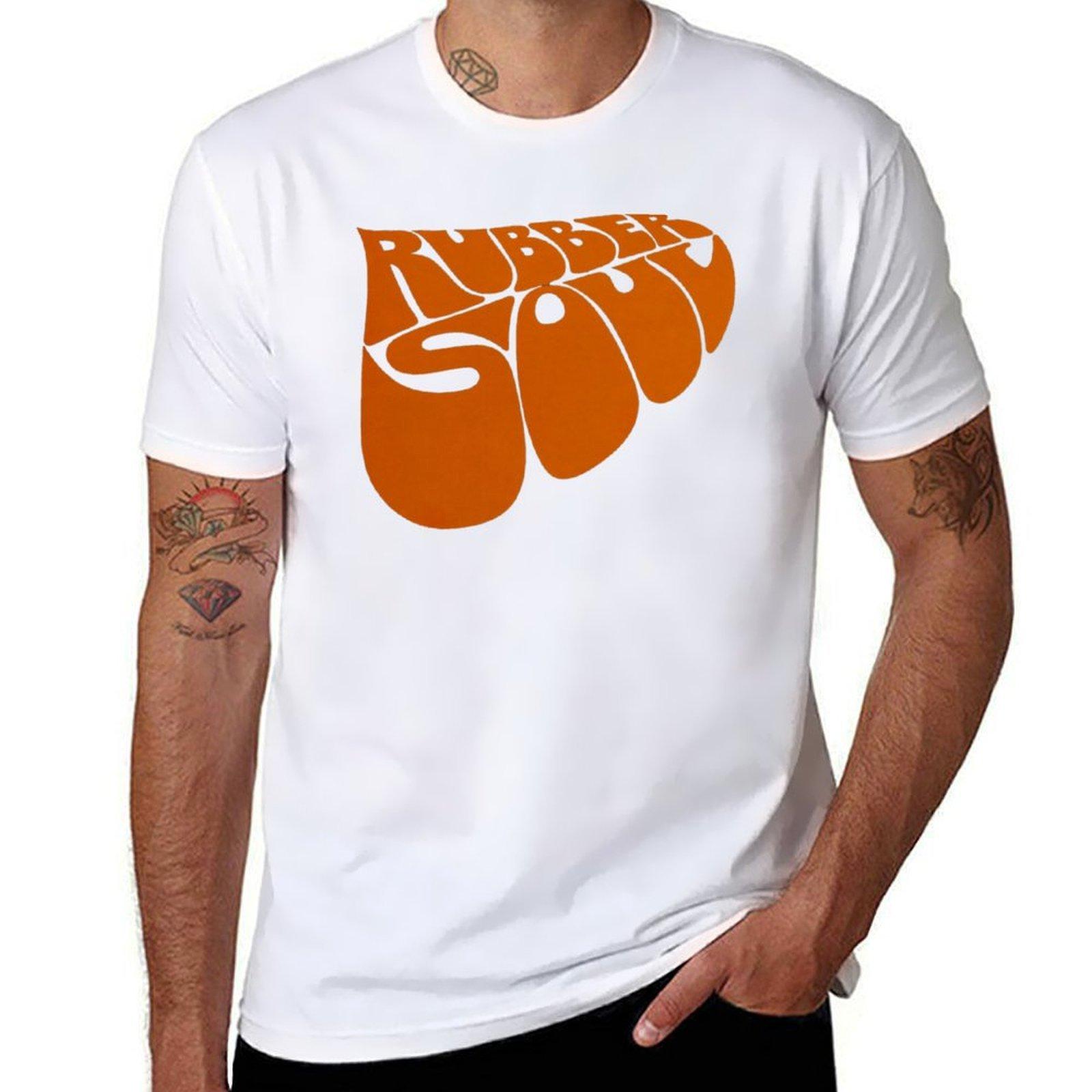 XIXI Fashion HOGE KWALITEIT Rubber Soul Logo T-Shirt heren grafische t-shirts man t-shirts grafisch T-shirt 4XL