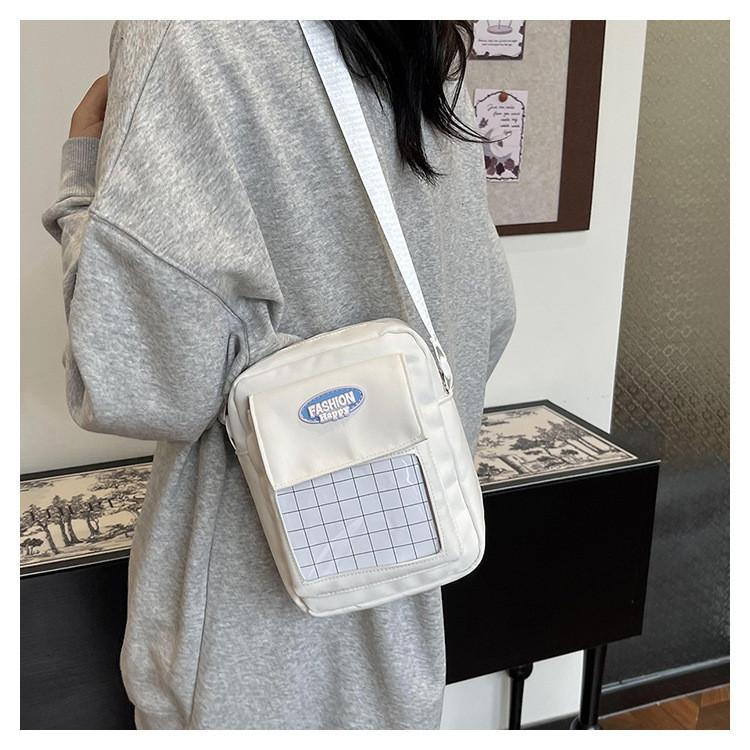 Милая и свежая сладкая мини-сумка кроссбоди из парусины для женщин в стильных цветах белый