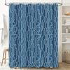 Modern Style Blue White Shower Curtain Fabric Waterproof Bath Decor Privacy Shower Panels for Home Decoration