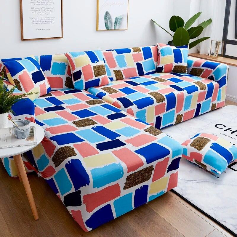 Elastic Sofa Slipcovers Sofa Covers for Living Room Housse Canape 1/2/3/4 Seat Couch Cover Stretch Sectional Furniture Protector