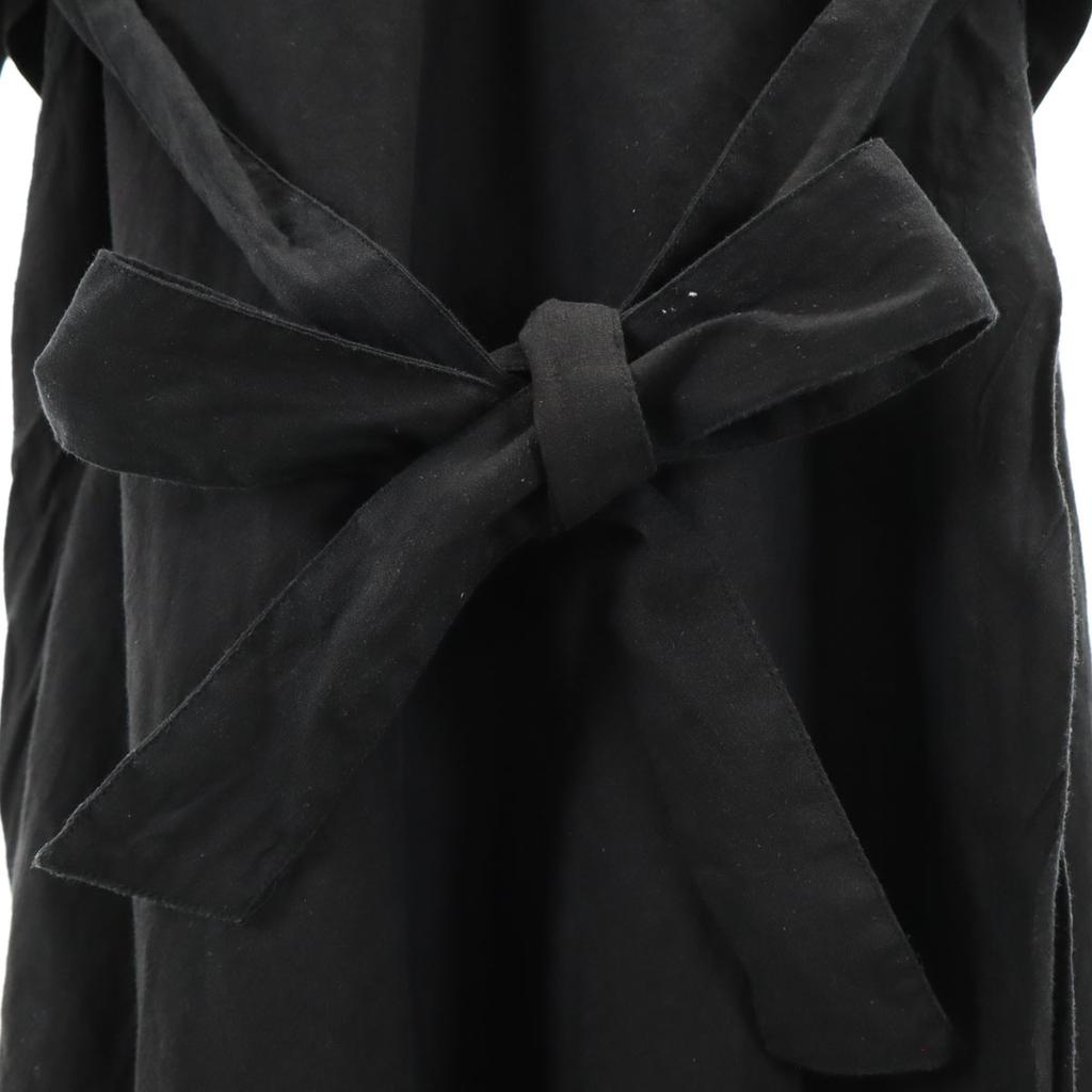 Mila Owen Linen Blend 7 minutes sleeve V neck one piece 0 black Women Used