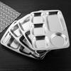 304 Stainless Steel Compartment Meal Tray for Kindergarten Students, Adults, and Canteens