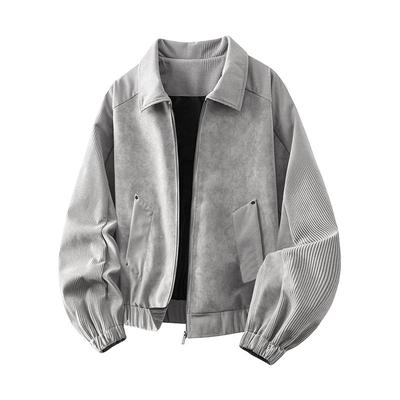 PU Leather Lapel Jacket, Spring and Autumn Style, Japanese Retro Workwear, Versatile, Loose and Casual
