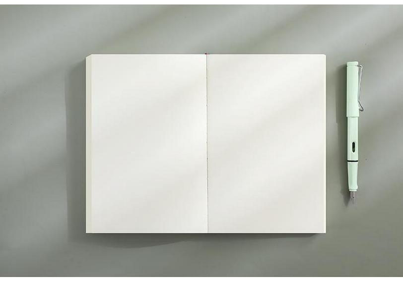 A5 PU Leather Thick Blank Notebook, 380 Pages - Ideal for Business Meetings