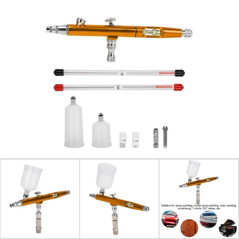 0.3mm Painting Airbrush Gun Mini Set Tail External Adjustment DIY Spray Tool 20CC/40CC Gold