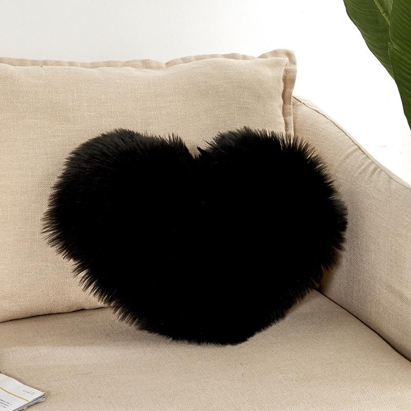 Heart-Shaped Washable Back Pillow and Sofa Cushion Cover (No Insert)