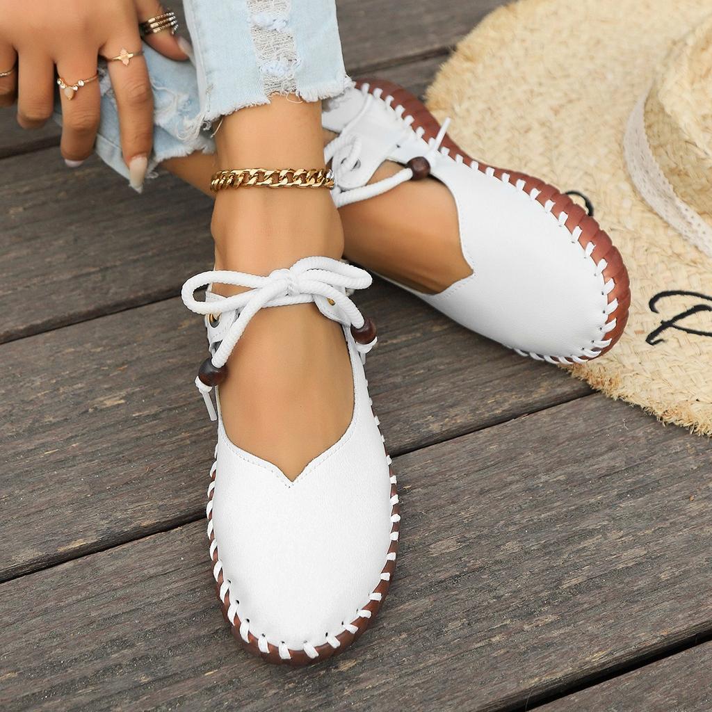 Women's Casual Flats Shoes Summer Fashion Sneakers Lace Up Walking Sport Shoes Women Running Shoes