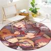 Naruto Characters Round Area Rug Carpet Rug For Living Room Bedroom Sofa Playroom Decor Nonslip Floor Mat