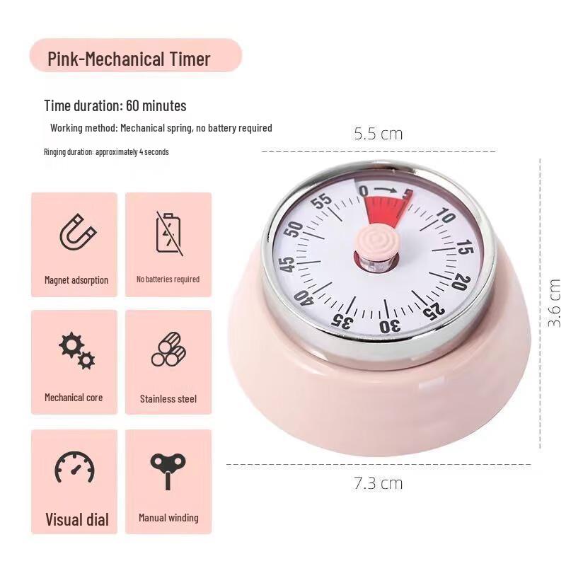 Магнитный Визуальный Механический Кухонный Таймер Fumai De
