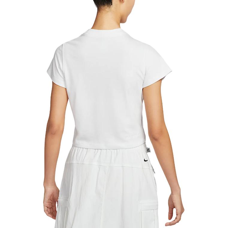 Nike ACG Dri-Fit Round Neck Quick-Dry Fashion Short Sleeve T-Shirt Women Tops Mountain-White HM6085121