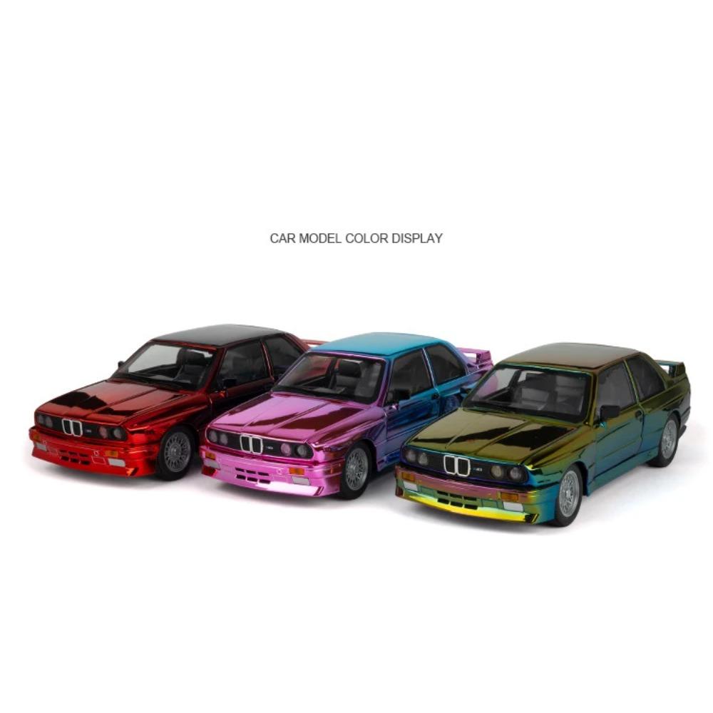 1/24 BMW M3 E30 GALVANIZZATO Modello in Lega Modello di Auto in Lega Suono e Luci Pull Back Giocattolo per Bambini Collezionabili Regalo di Compleanno
