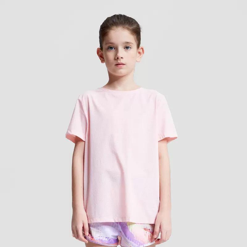 Girls' Quick-Dry Lightweight Summer Sports T-Shirt - Breathable Short-Sleeve Yoga Wear