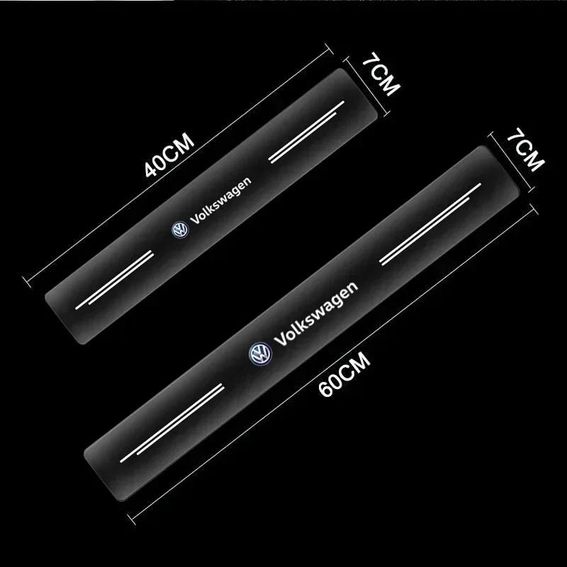 For Volkswagen JA6AHub Caps 4pcs Car Scratchproof Car Threshold Transparent Sticker For Volkswagen VW Golf Polo 4 5 6 Passat B5 B6 B7 CC Jetta Tigu