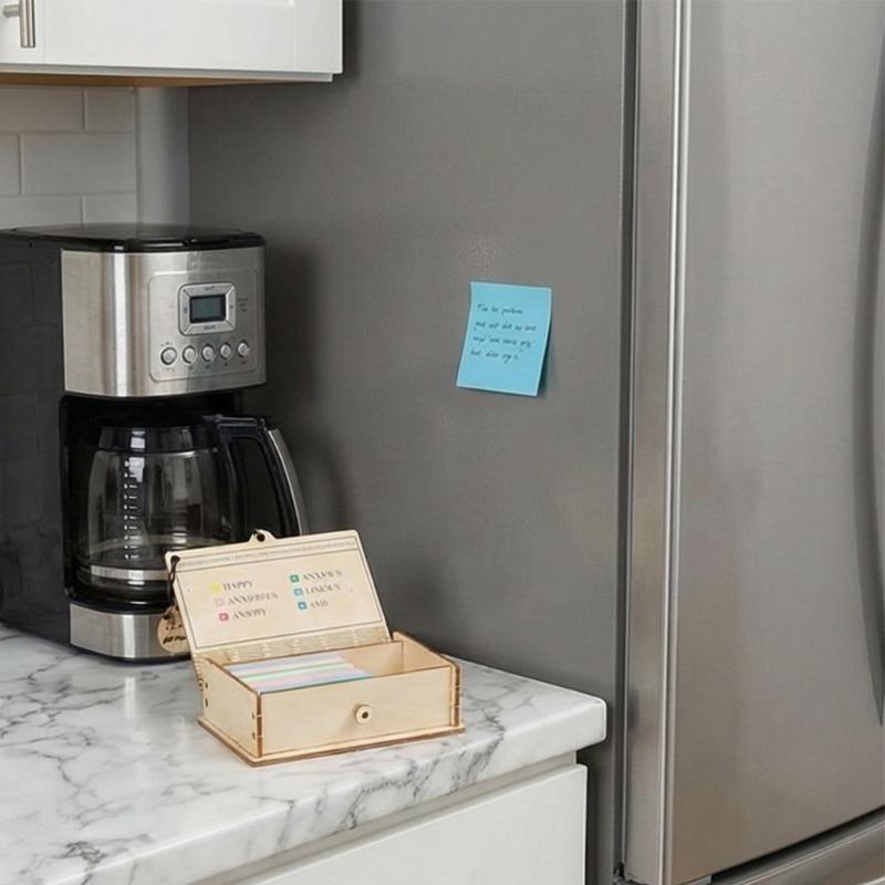 Multifunctional Wooden Storage Box Organiser For Notes Stationery And Home Decoration Inspirational Gift