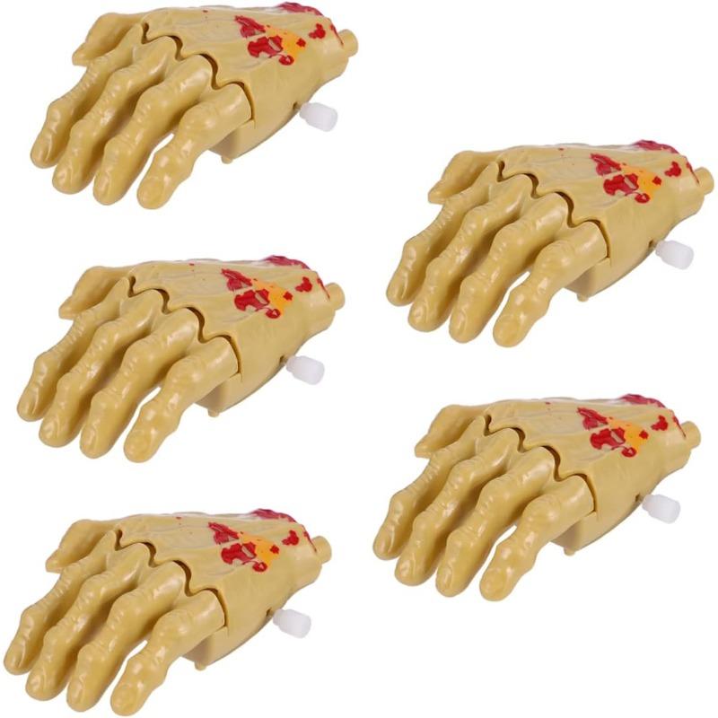 

5 шт. Страшная заводная рука-призрак, заводная забава, сувенир для Хэллоуина, легкая и портативная для друзей 5pcs жёлтый