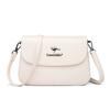 Small Square-shaped Crossbody Bag, Soft Leather, Middle-aged Mother's Bag, Single Shoulder Bag, Small Bag Casually
