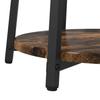 Side Table Set with Shelf 2 pcs Smoked Oak and Black Brown