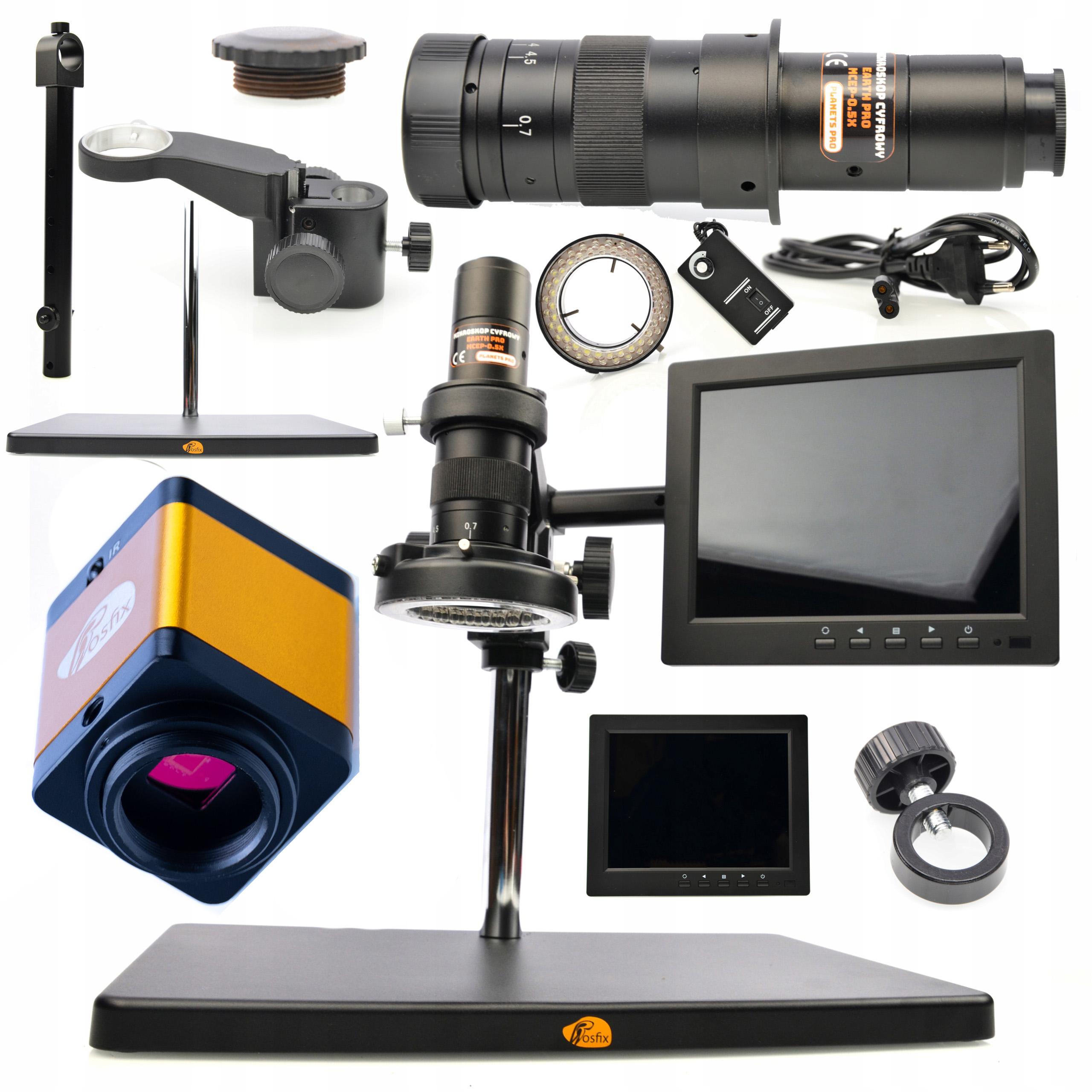 

Rosfix Mikroskop Cyfrowy Earth Pro MCEP-0.5X – Zoom 7x-45x | Wyświetlacz 8 cali | Uchwyt i Oświetlacz 56xLED w Zestawie