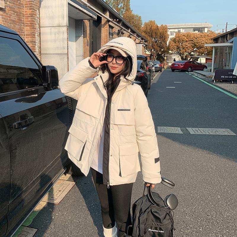 Automne Hiver Épaissir Chaud Parka Femmes Décontracté Doux Couleur Unie Grande Poche Lâche Manteau À Capuche Vestes Vêtements D'extérieur