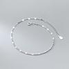 Fashion Simple 925 Sterling Silver Summer Link Chain Anklet Foot Jewelry for Women Girls