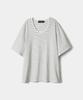 TRIP LE SENS Basic U-Neck Silket Cotton T-Shirt_St Black Neckline