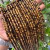 3x6mm rechtwinklige runde Tigerauge-Steinperlen für DIY-Schmuckzubehör