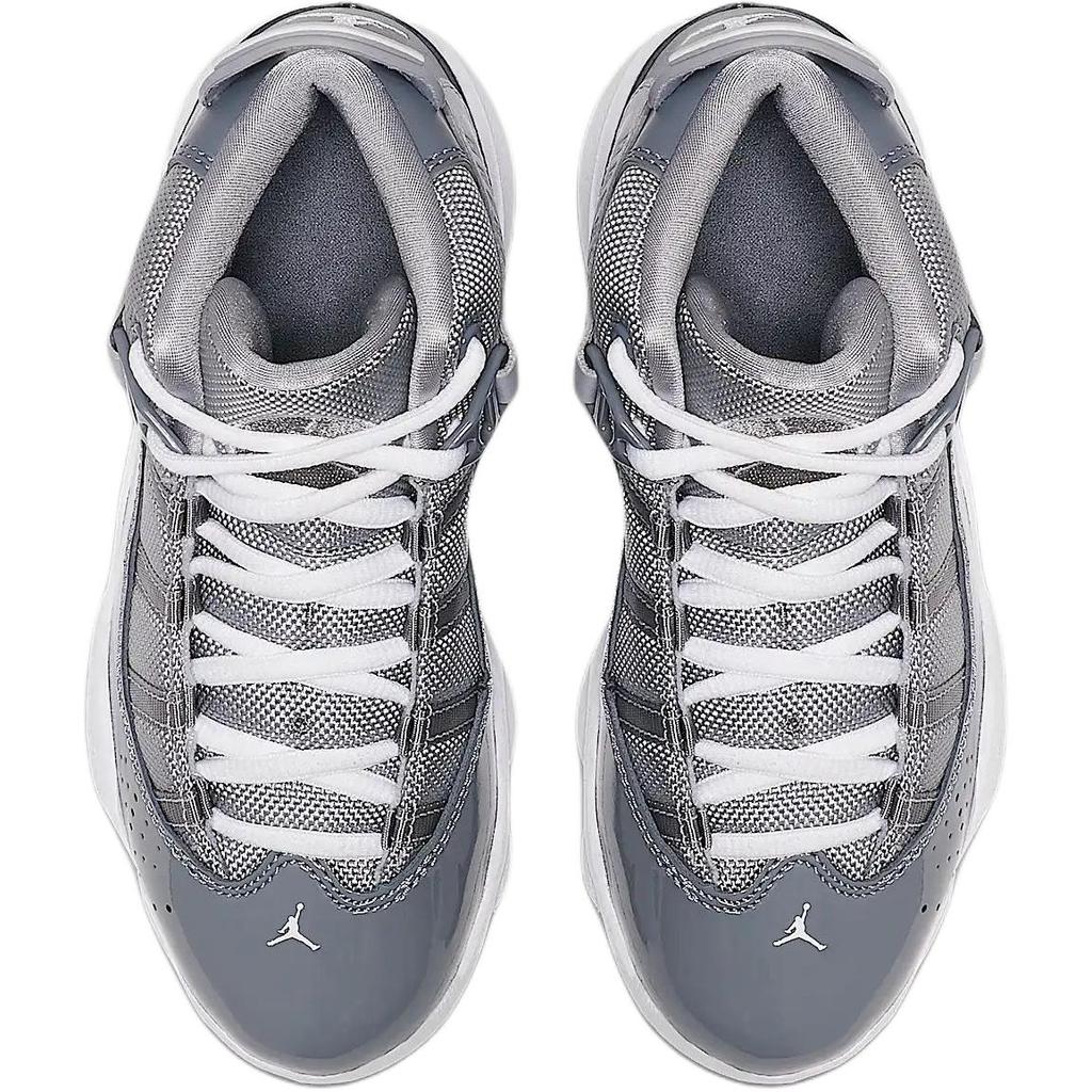 Jordan Air Jordan 6 Rings Soft And Comfortable Slip Resistant Abrasion Resistant High top Children's Basketball Shoes 323432-015