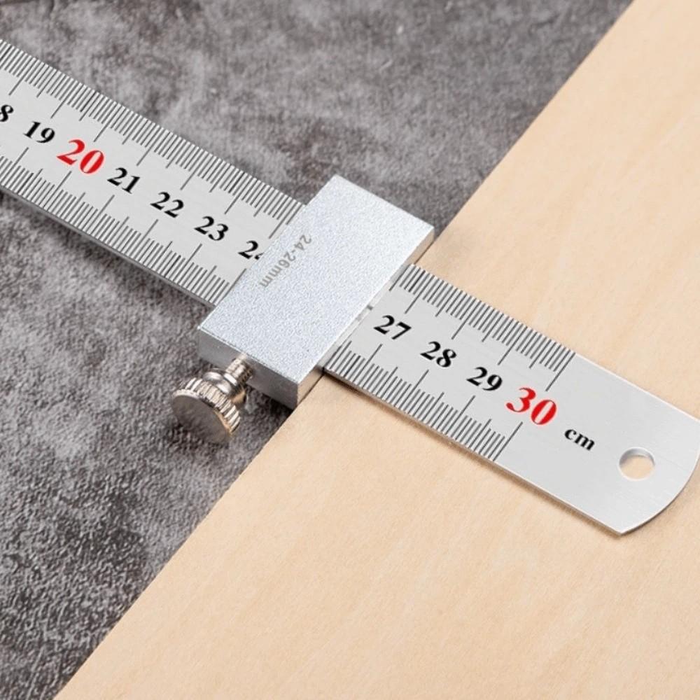 Metal Carpenter Woodworking Steel Ruler Clear Scale Positioning Woodworking Square  Carpentry