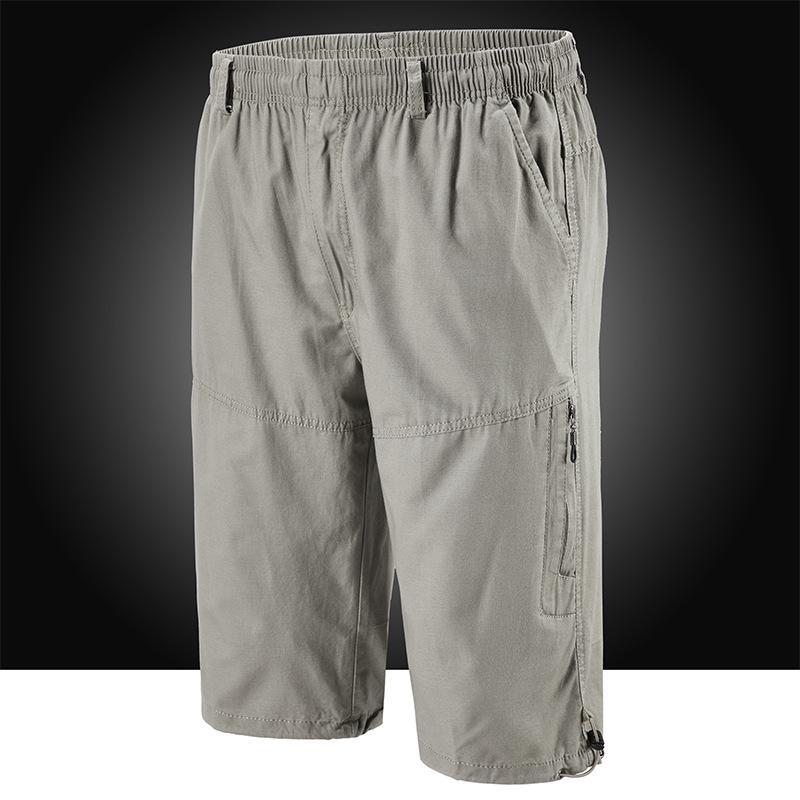 Summer tooling cropped pants, thin loose shorts, men's multi-pocket medium pants, casual sports cropped pants, men's