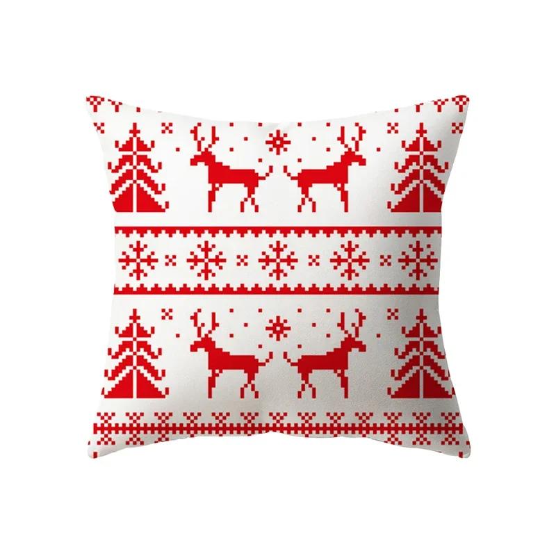 Christmas Decoration  Theme Printing Pattern Cushion Cover Home Living Room Sofa  Pillow