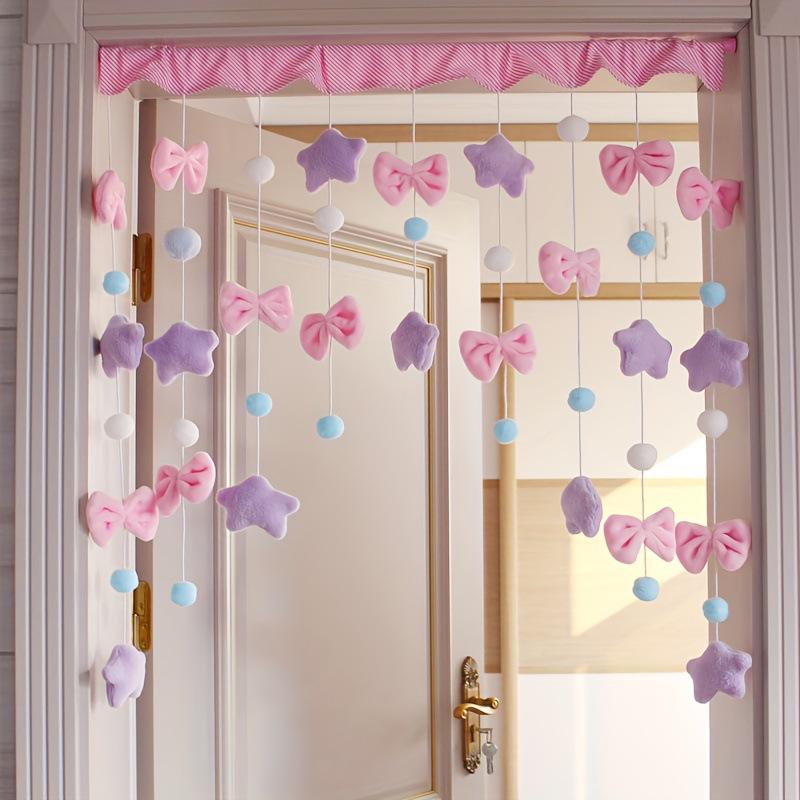 Shy Cloud Warm Door Curtain for Girls' Room, Tea Room, Villa, and Bathroom