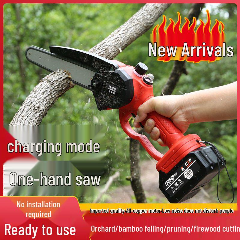 High-Power Lithium Electric Pruning Saw, Multi-Functional for Home Use and Ideal for Middle-Aged & Elderly Users