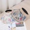 New fashion printed simple empty top hat women's big eaves sunshade sunscreen hat casual versatile hemming sun hat