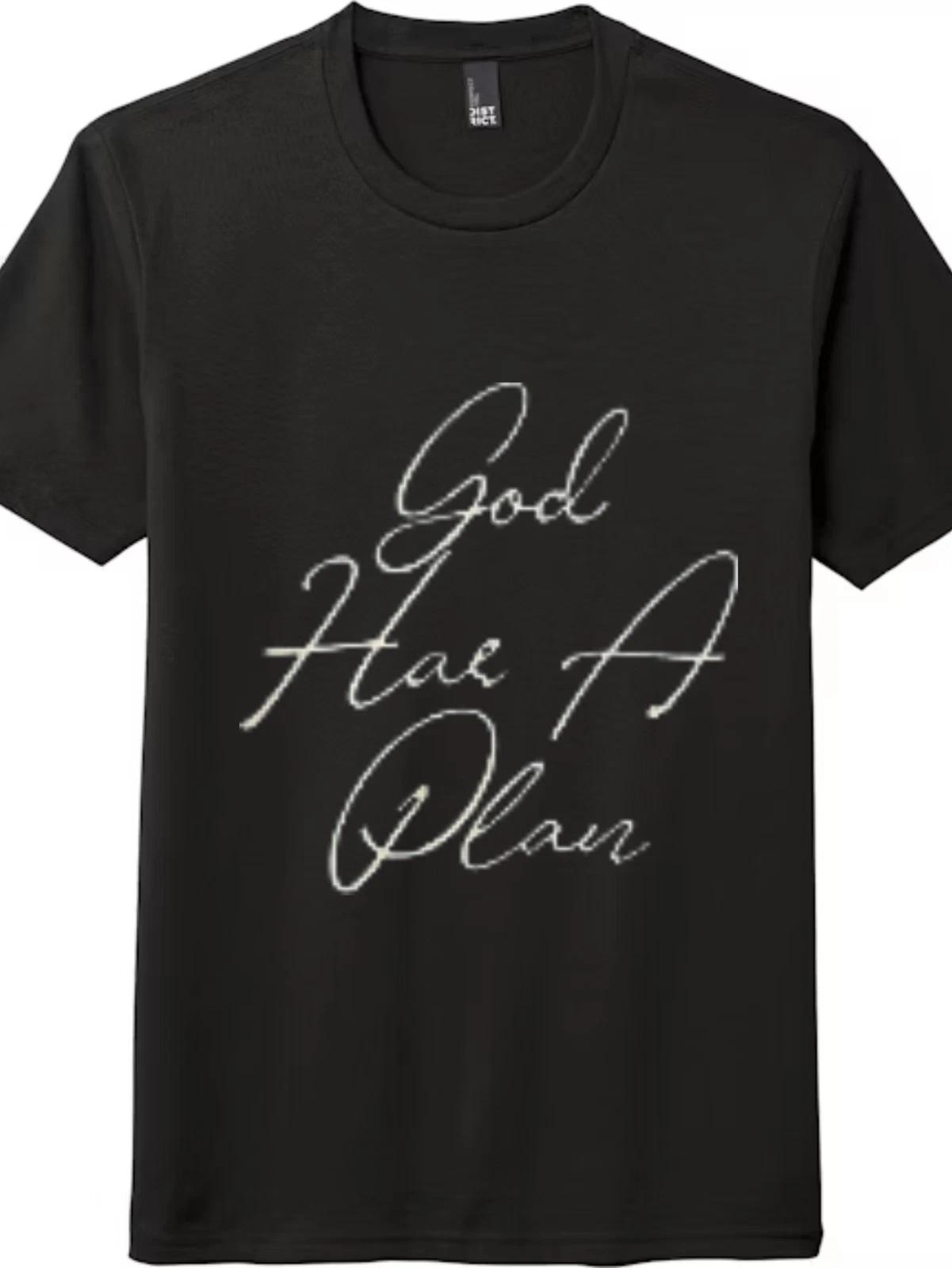 God Has A Plan  Christian Quote T-Shirt, Faith-Based Inspirational Tee XS