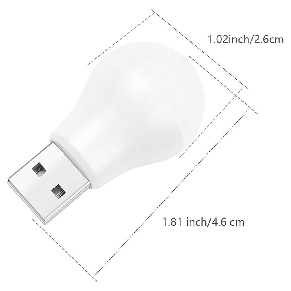 10Pcs Mini USB Night Light Book Night Light Reading LED Lights Cool White Portable Home USB Bedroom Lamps Eye Protection Energy Saving