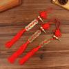 Chinese Feng Shui Coin Hanging Ornament with Gourd & Red Tassel,Traditional Coins String for Wealth & Good Luck Decor