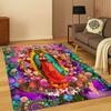 Christian Virgin Mary Jesus Carpet Rug Mat for Living Room Sofa Home Bedroom Doormat Kitchen Decor,Prayer Non-slip Area Rug Gift